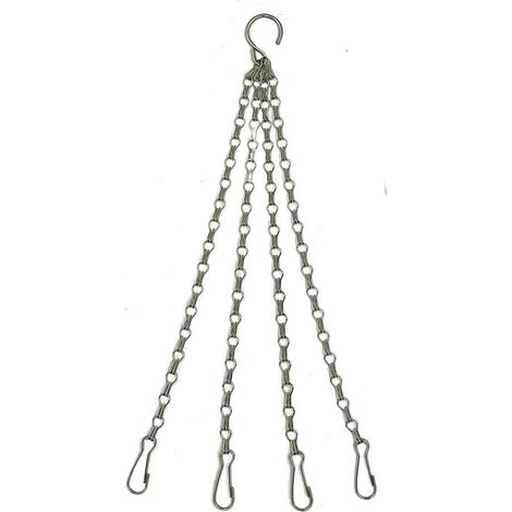 Hanging Basket Chain – 4-Strand Clip-Style, Suitable for 42 cm (16.5 in), 10 in, 12 in, and 14 in Flower Hanging Baskets – Single Unit (1/5)