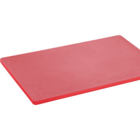 Planche à découper (L)600 x (P)400 mm, HACCP, en polyéthylène rouge (1/3)