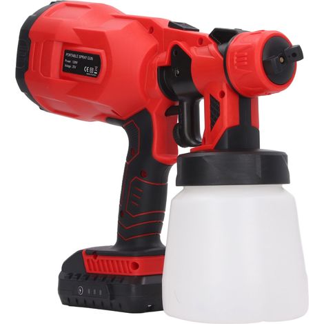 Pistolet à peinture sans fil portable en polypropylène (PP) pour vernis émulsionné, 100-240 V, prise européenne. (1/5)