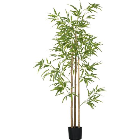 Pianta artificiale di bambù, altezza 180 cm con vaso, decorazione d'interni, molto realistica