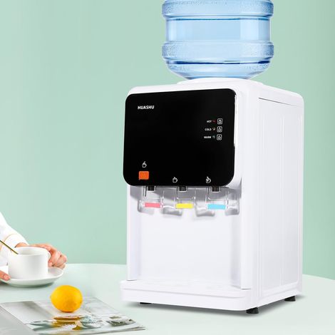 Elektrischer Wasserspender 500W Heiß und Kalt-Wasserspender Anwendbare Wassereimer 4.5-18.9L DREI Kontrollleuchten für Haushalte Fitnessstudios Küchen Wohnungen