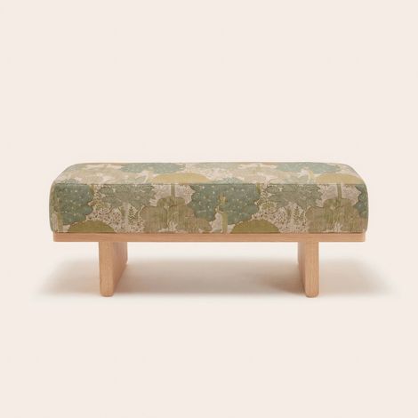 Banc en Bois et jacquard Alisia ANCA (1/4)