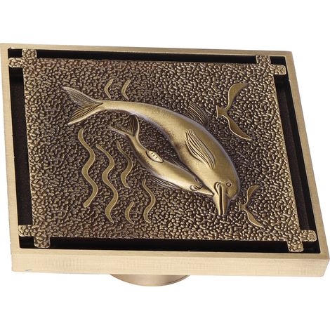Grille de Sol Antique Cuivre pour Salle de Bain, Évacuation d'Eau Design pour Hôtel et Maison
