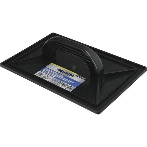 Talocha plástica redonda 27x18 cm con mango negro y alveolos (1/5)