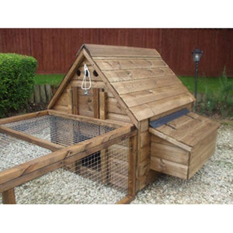 Melford Poultry House 2 to 6 Hens & Run - L180 x W90 x H90 cm