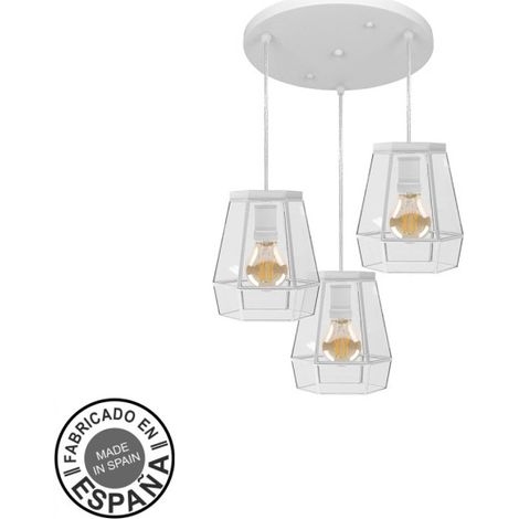 Plafon Guia 3xe27 Blanco Regx42x42 Cm