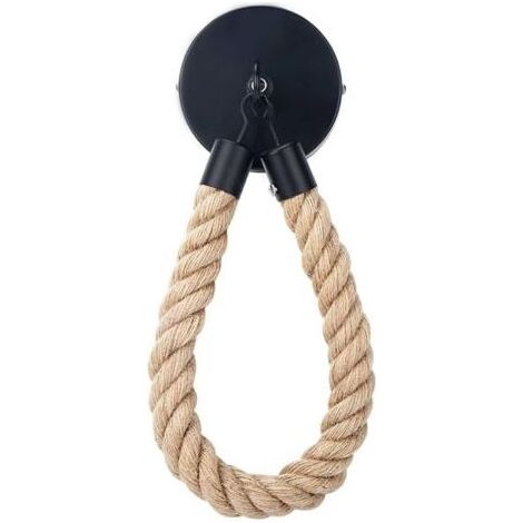 Rope Toilet Paper Holder Wall Mounted Toilet Roll Holder Towel Rack with Screws for Bathroom and Kitchen (1/5)