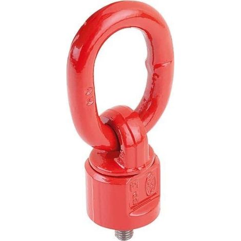 KIPP Anschlagwirbel schwenk- und drehbar D=M20 Stahl rot Güteklasse 8 (1/3)