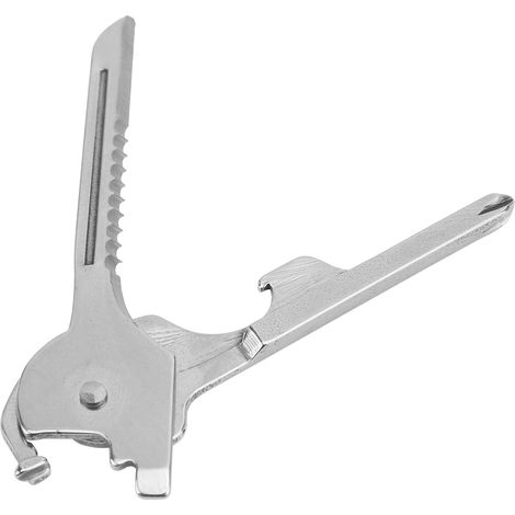Outil multifonction 6 en 1 avec porte-clés, couteau de poche, tournevis, ouvre-bouteille et lame. (1/5)