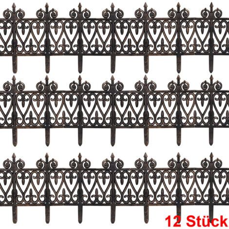 Deuba – Bordure de jardin en plastique aspect laiton 1,90m – Résistante aux intempéries – Montage facile – Délimitation pour allées et parterres (1/2)