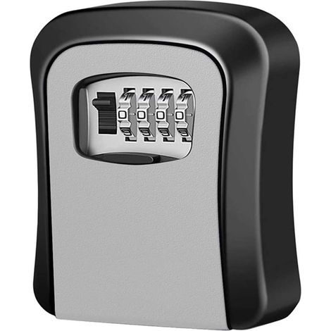 Coffre-fort à clés mural chiffres réinitialisable étanche sécurisé pour maison hôtel école bureau intérieur ou extérieur – 2 pcs 4 Gris (1/5)