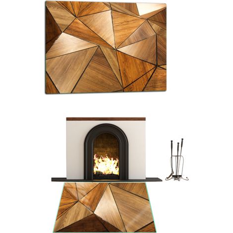 SOPORTE DE CHIMENEA DE CRISTAL TEMPLADO, DIMENSIONES 52x30cm, MOSAICO GRÁFICO (1/5)