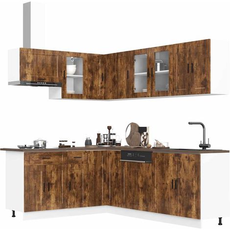 11-tlg. Küchenschrank-Set Porto Räuchereiche Holzwerkstoff (1/5)