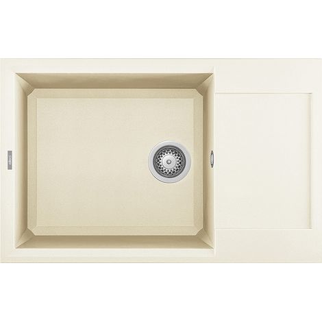 Lavello Elleci Incasso 1 vasca 78x50 Easy 310 Granitek Bianco Antico LGY31062 (1/3)