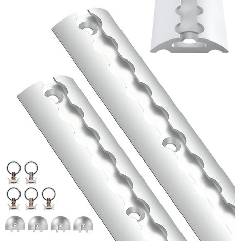 Jiubiaz Zurrschiene 1 m Aluminium 2er Set, Befestigungsschiene mit Schnellverschluss für Anhänger, Transporter und Ladung