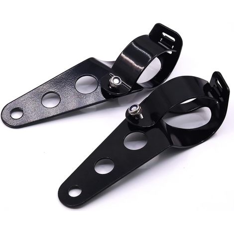 Le support de montage universel pour phare de moto s'adapte aux cosses de moto de 28 à 38 mm de diamètre, compatibles avec les VTT Su-zuki Kawa-saki et plus encore. (1/5)