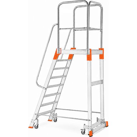 Plateforme roulante 8 marches - Hauteur max. de travail 3.68m - 95308R-MC (1/5)