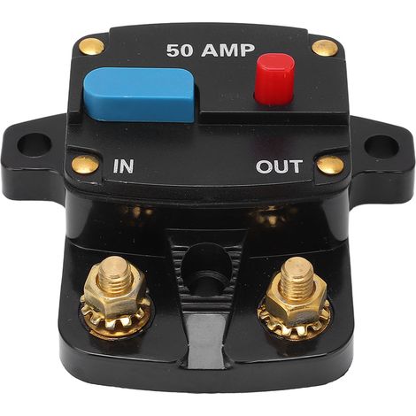 Disjoncteur à réarmement manuel pour système audio de voiture, bateau, camion, bus, 50 A (1/5)