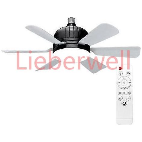 Ventilateur de plafond avec télécommande, moteur ultra,silencieux, 3 vitesses de vent, intensité variable, installation facile, (1/5)