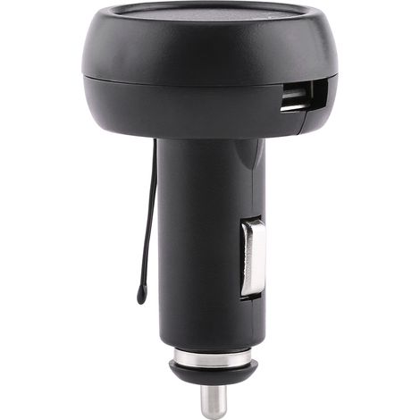 Kfz-Ladegerät mit USB-Anschluss, Zigarettenanzünder, Voltmeter, Thermometer, dualer digitaler LED-Anzeige (Grün, Rot) (1/5)