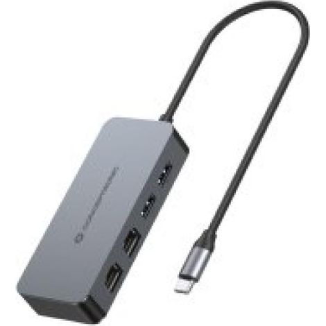 Adaptador usb-c a ethernet rj45 conceptronic abby24g 2 puertos gigabit con hub usb 3,2 x2 puertos (1/3)