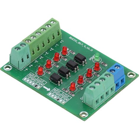 Carte isolation optocoupleur 24V vers 5V convertisseur niveau PLC 4 voies signal (1/5)