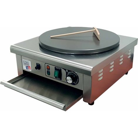 Crêpière électrique 1 plaque en fonte adhesive 400mm