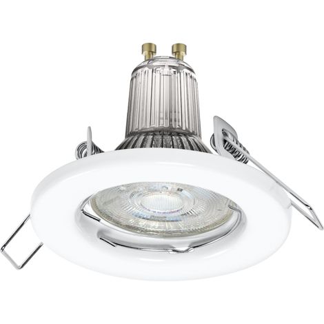 OSRAM spots encastrables plafond avec ampoules LED GU10 3x2.6W blancs, protection IP20 pour l'intérieur (1/4)