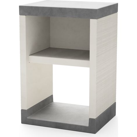 TUOZI - Module Stand PLAN/VENIT 0 pour Barbecue en Béton Préfabriqué (Blanc, Gris - 59 x 47 x 47 cm) - Usage Extérieur