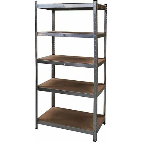 Scaffale in Metallo 5 Ripiani MDF 40x90x180 cm – Scaffalatura Multiuso