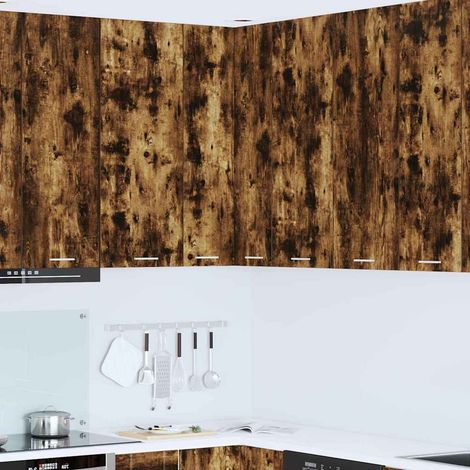 Hängeschrank Geräucherte Eiche und Weiß 57 x 57 x 100 cm
