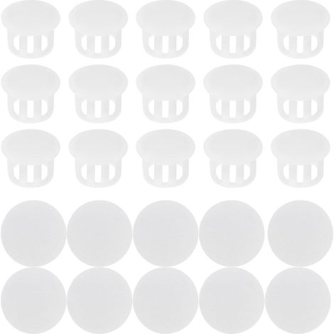 de 100 bouchons ronds noirs pour panneaux encastrés de (1/5)