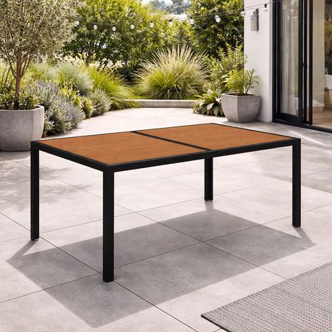 Gartentisch Holzoptik 2-teilig 150x80x73 cm-MGMS7315080-T (1/4)