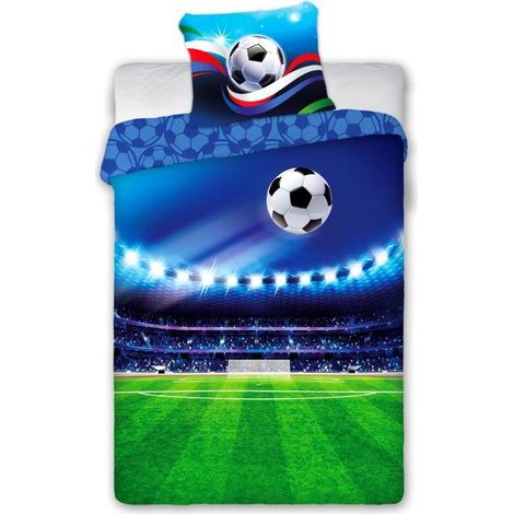 Parure de lit pour jeune footballeur 160 x 200 cm, 100 % coton (1/2)