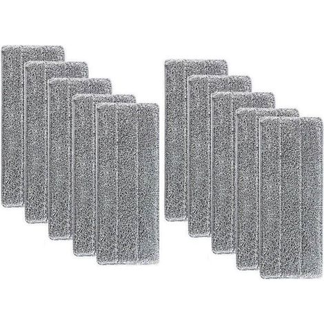 10 pièces Serpillères en Microfibre pour Balai Lave-Sol Housse de Nettoyage de Rechange Vadrouille La Tête de Ménage de Vadr (1/4)