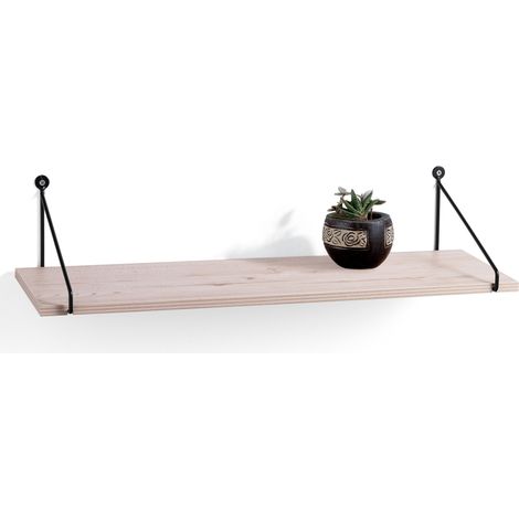 Mensola da parete effetto legno finitura rovere cm. H.11 x L.60 x P.16