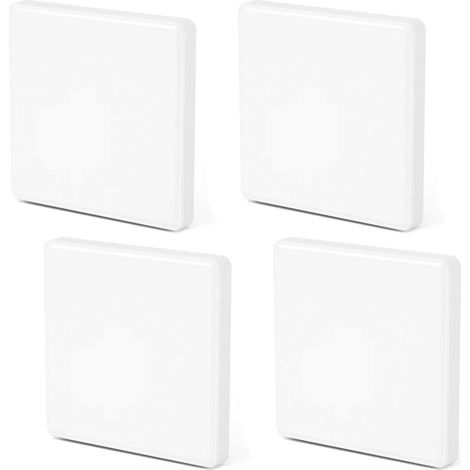 Lot de 4 cache-prises aveugles - 8,6 x 8,6 cm - Blanc - Pour prises ou interrupteurs inutilisés (1/5)