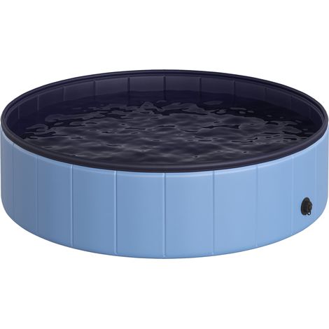 Piscine pliable pour chiens Ø120x30 cm PVC antidérapante bleu