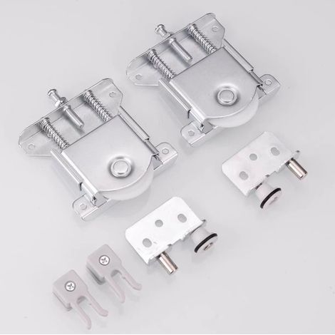 Coulissantes pour Porte de Garde-Robe Roues Rouleaux en Nylon Roulette Placard 2 Pièces de Porte Meubles Poulie Penderie pour Armoire Cabinet (1/4)