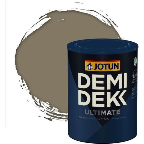 Peinture Bois - DEMI DEKK ULTIMATE - Satinée - RAL 7002 - 0,75L - Gris Olive (1/2)
