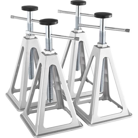 Lot de 4 chandelles de stabilisation caravane, hauteur réglable 280-435 mm, aluminium, pour camping-car et remorque (1/5)