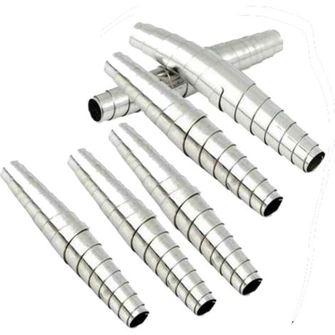 Lot de 6 ressorts volutes de rechange argentés en acier inoxydable pour sécateur de jardin, outils à main, ressort de rechange manuel de type universel, ciseaux (1/5)