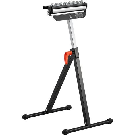 Support à Rouleaux Pliable Réglable Servante d'Atelier Charge 136 kg Tête Multidirectionnelle Scie à Table (1/5)