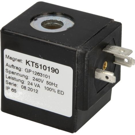 Bobine T012, 230/240 V 50 Hz, 43/24 VA, IP 65, durée de fermeture 100 % ED