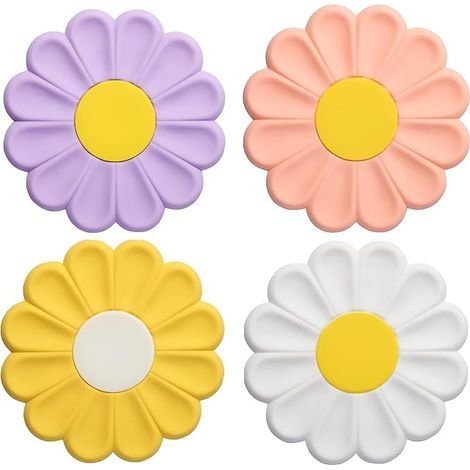 4-teiliges Silikon-Set: Dreibein, geeignet für heiße Speisen und Pfannen, runder und flexibler Untersetzer (15-18 cm), rutschfester Untersetzer, hitzebeständige Matte und Backmatte. (1/5)