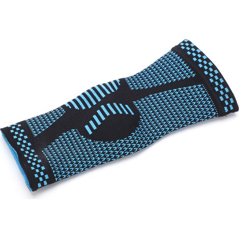 Cheville bandée en nylon extensible, légère et respirante, bleue, pour hommes et femmes, protection des pieds lors de la pratique sportive. (1/5)