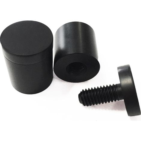 Separador de montaje 25x25 negro mate (1/2)