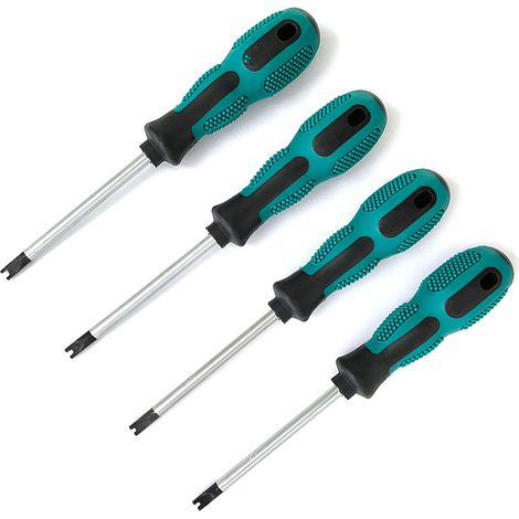 Lot de 4 tournevis de type U M1.7 / M2.0 / M2.3 / M2.6 - Type de fourchette U - Tournevis spécial - Kit d'outils multifonctions magnétiques (1/5)