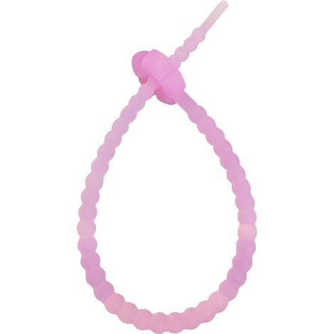 Attache de câble en silicone, fleurs Attache de Câble Élastique Sangles de Câbles réutilisables bandes élastiques de câble, sangle organisatrice de câble bande de fixation de bureau -Gelée Rose (1/5)