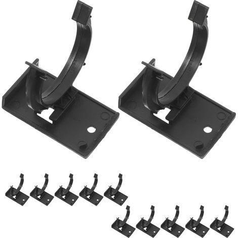 Supports de Fixation pour Plinthes en Plastique Noir 12 Sets pour Usage Commercial en Cuisine et Bureau (1/5)